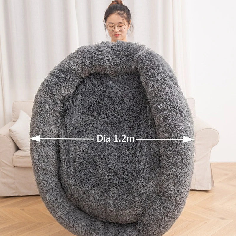 Dog House Cat House Plush Round Pet House Dog Bed Winter Dog Mat Pet Bed Pet Supplies