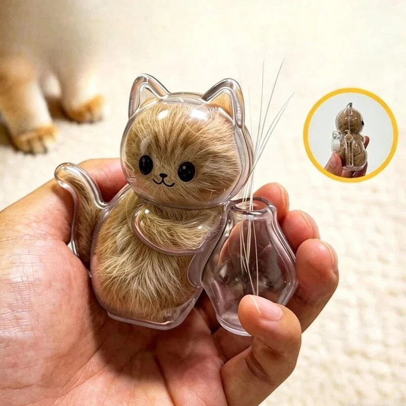 Fridge Magnet Cat Hair Keepsake Clear Storage Box Pet Fur Whiskers Memorial Cute Kitty Transparent Container Pet Lover Souvenir