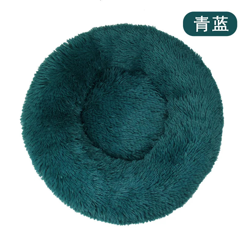 Dog House Cat House Plush Round Pet House Dog Bed Winter Dog Mat Pet Bed Pet Supplies