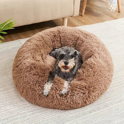 Dog House Cat House Plush Round Pet House Dog Bed Winter Dog Mat Pet Bed Pet Supplies