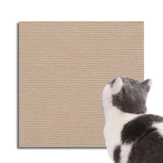 Self Adhesive Cat Scratcher Mat Wall Mount No Shedding Vertical Climbing Pad Anti Scratch Sofa Carpet Furniture Protector