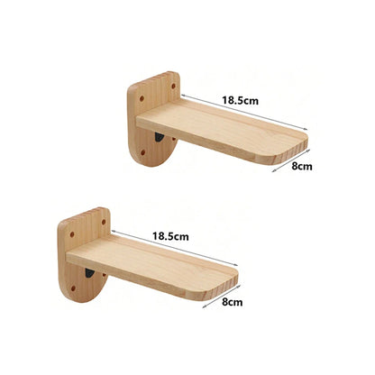 Wall Mounted Cat Wooden Basket Cat Shelf Perch Bed Sleeping Hammock Climbing Scratching Post Step Modern Cats Wall Furniture