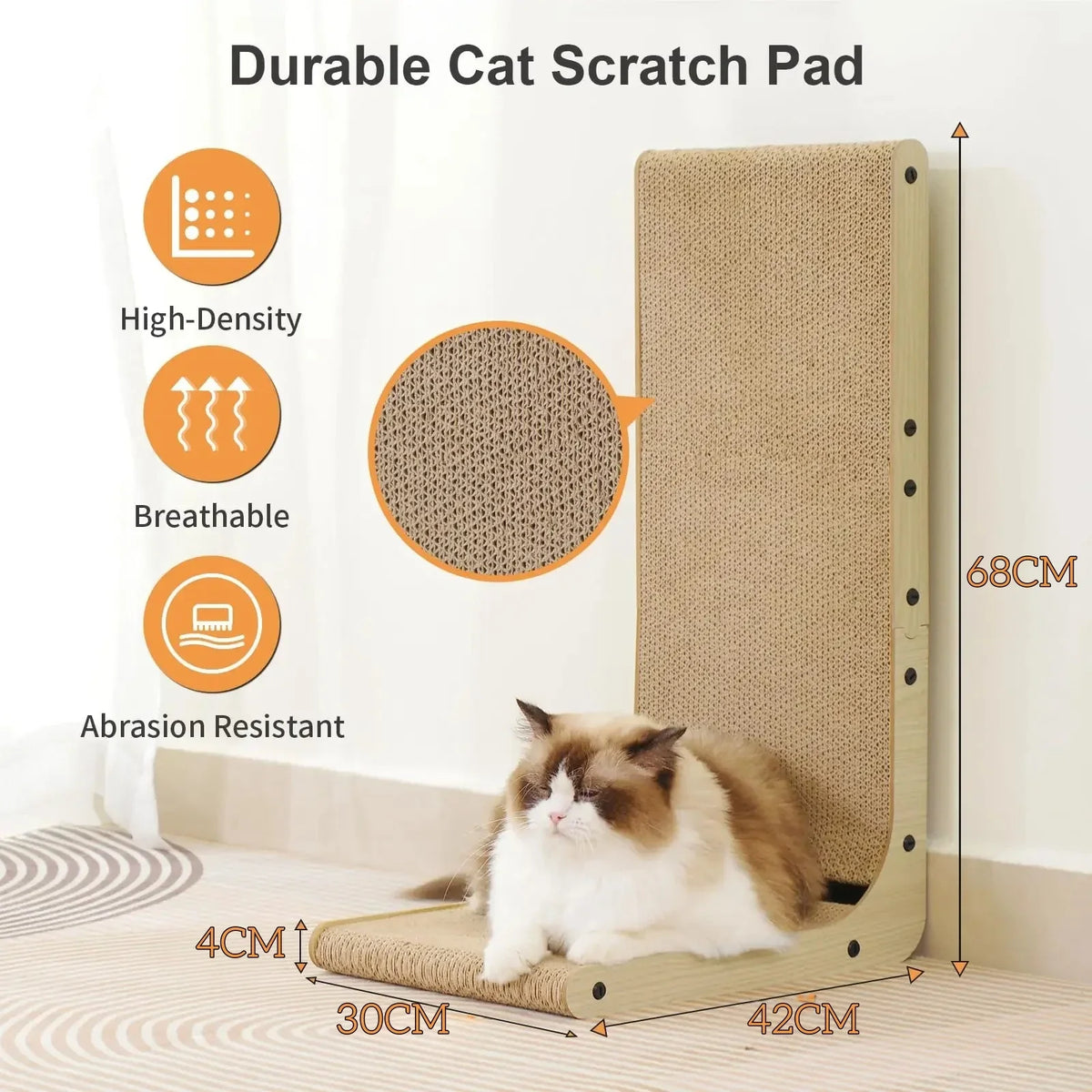 Scratcher for Cats Cardboard Large/Small L-shape Wear-resistant Scratch-resistant Cat Scratching Post Cat Toy Pets Cat Accessories