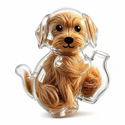 Fridge Magnet Cat Hair Keepsake Clear Storage Box Pet Fur Whiskers Memorial Cute Kitty Transparent Container Pet Lover Souvenir