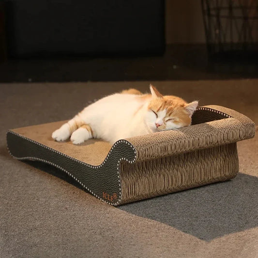 Cat Scratcher Sofa Bed Corrugated Cardboard Scratching Lounge Luxury Scratching Post Furniture Protector for Cats Cat