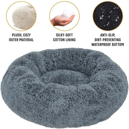 Dog House Cat House Plush Round Pet House Dog Bed Winter Dog Mat Pet Bed Pet Supplies
