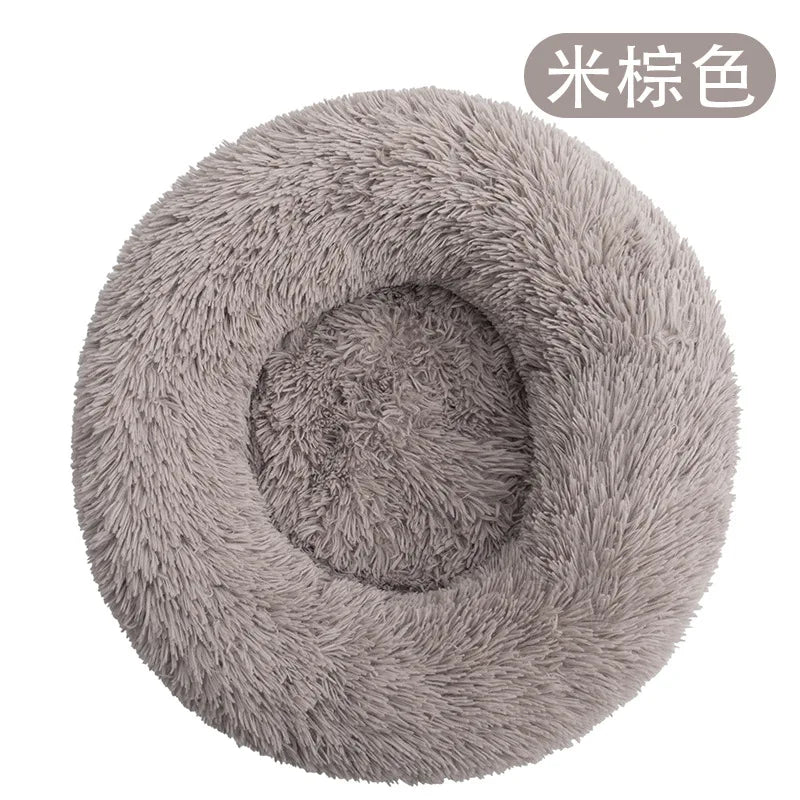Dog House Cat House Plush Round Pet House Dog Bed Winter Dog Mat Pet Bed Pet Supplies