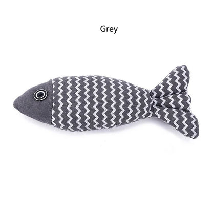 Cat toy self high boredom resistant bite clean teeth linen fish grinding teeth fun cat toy cat simulation fish toy pet supplies