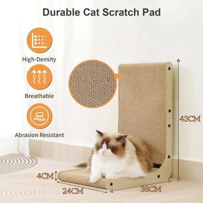 Scratcher for Cats Cardboard Large/Small L-shape Wear-resistant Scratch-resistant Cat Scratching Post Cat Toy Pets Cat Accessories