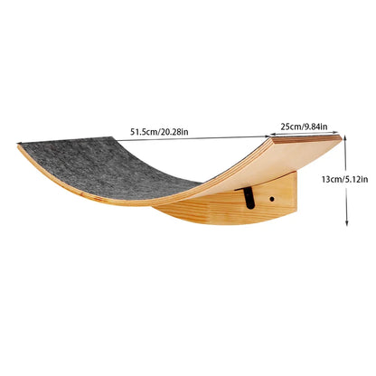 Wall Mounted Cat Wooden Basket Cat Shelf Perch Bed Sleeping Hammock Climbing Scratching Post Step Modern Cats Wall Furniture