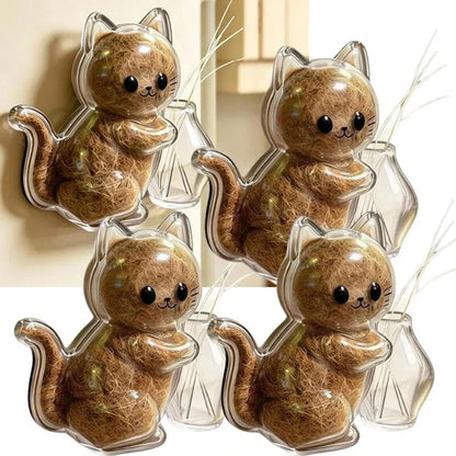 Fridge Magnet Cat Hair Keepsake Clear Storage Box Pet Fur Whiskers Memorial Cute Kitty Transparent Container Pet Lover Souvenir
