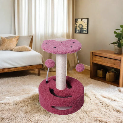 Cute Durable Sun Flower Design Cat Climbing Frame Cat Tree and Scratcher for Indoor Small Large Cats
