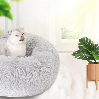 Dog House Cat House Plush Round Pet House Dog Bed Winter Dog Mat Pet Bed Pet Supplies