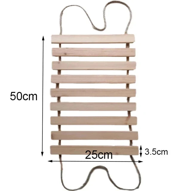 Toys Wall-mounted Activity Cat Wood Sisal Scratcher Climber Furniture Cat Bridge Rope Steps Kitten Ladder Kitten Post Wall