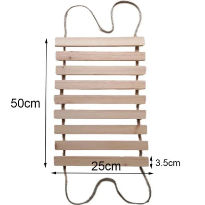 Toys Wall-mounted Activity Cat Wood Sisal Scratcher Climber Furniture Cat Bridge Rope Steps Kitten Ladder Kitten Post Wall