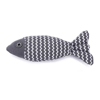 Cat toy self high boredom resistant bite clean teeth linen fish grinding teeth fun cat toy cat simulation fish toy pet supplies