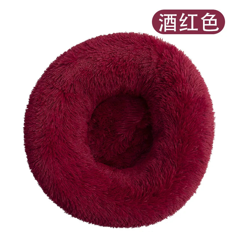 Dog House Cat House Plush Round Pet House Dog Bed Winter Dog Mat Pet Bed Pet Supplies